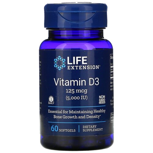 ���� ������� Life Extension Vitamin D3, 40 �, 100 ��, 5000 ��, 60 ��., ������ �� 980 ���