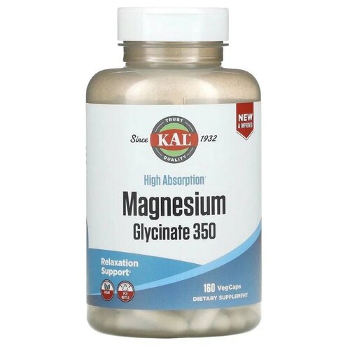 ���� ������� KAL Magnesium Glycinate, Vegcaps , 260 �, 350 ��, 160 ��., ������ �� 3190 ���