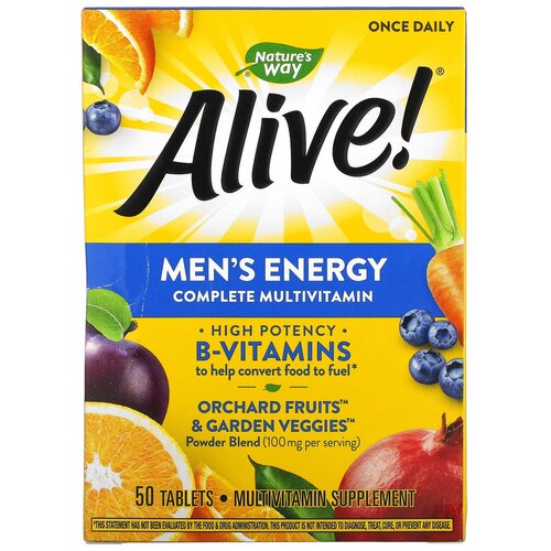 ���� �������� Nature's Way Alive! Men's Energy Complete Multivitamin, 140 �, 140 ��, 50 ��., ������ �� 3398 ���