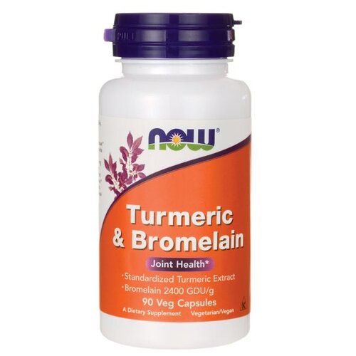 ���� ������� NOW Turmeric & Bromelain, 100 ��, 90 ��., ������ �� 4410 ���