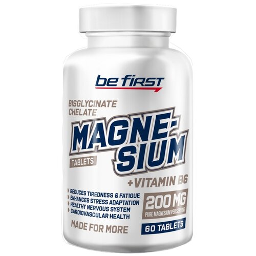 ���� �������� Be First Magnesium + Vitamin B6, 120 �, 60 ��, 60 ��., ������ �� 825 ���