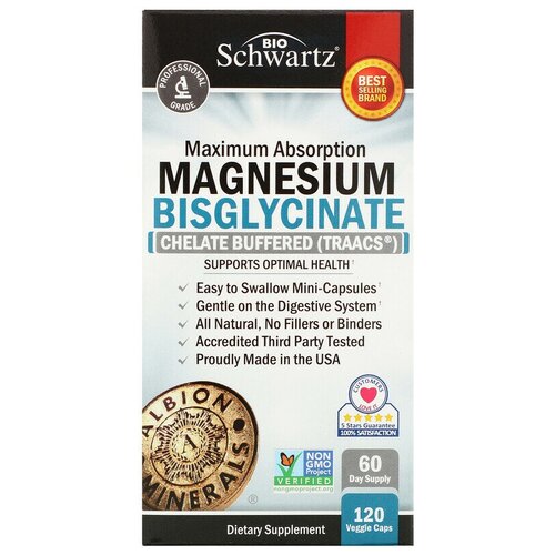 ���� BioSchwartz Maximum Absorption Magnesium Bisglycinate (����������� ������ � ������������ ��������������) 120 ����-������, ������ �� 1042 ���