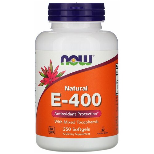 ���� ������� NOW Natural E-400 with Mixed Tocopherols, 240 �, 250 ��, 400 ��, 250 ��., ������ �� 4988 ���