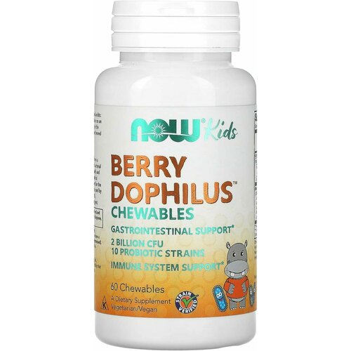 ���� NOW Berry Dophilus Kids 60 chewables / ��� ������� ������� ������� 60 ��� ���, ������ �� 2980 ���