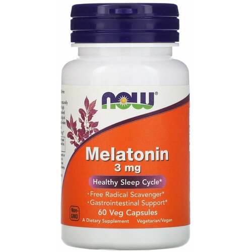 ���� ������� NOW Melatonin, 60 �, 0.3 ��, 3 ��, 60 ��., ������ �� 549 ���
