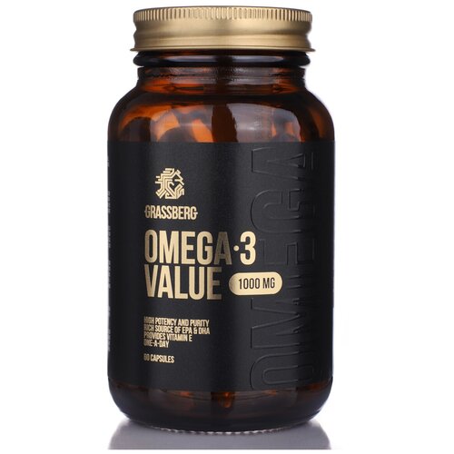 ���� Grassberg Omega-3 Value ����., 1000 ��, 60 ��., ������ �� 1490 ���