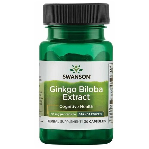 ���� Ginkgo Biloba Extract - Standardized 60 mg 30 Caps, ������ �� 462 ���