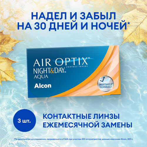 ���� ���������� ����� Alcon Air Optix Night & Day Aqua, 3 ��., R 8,6, D -1,75, ������ �� 2820 ���