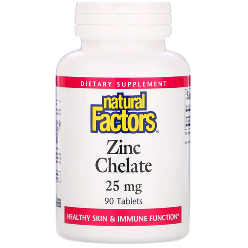 ���� �������� Natural Factors Zinc Chelate, 180 �, 25 ��, 90 ��., ������ �� 1226 ���