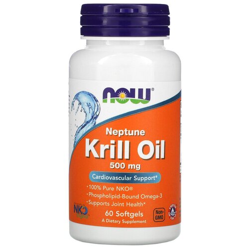 ���� NOW Foods Neptune Krill Oil Cardiovascular Support 500 mg, 60 softgels, ��� ���� ����� �������� ����� ������, 500 ��, 60 �������� ������, ������ �� 3307 ���