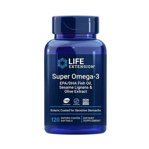 ���� ������� Life Extension Super Omega-3 EPA/DHA with Sesame Lignans & Olive Extract, 150 �, 120 ��., ������ �� 3590 ���