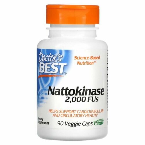 ���� Doctor's Best, Nattokinase 2000 FUs, �����������, 2000 ��, 90 ������, ������ �� 2978 ���