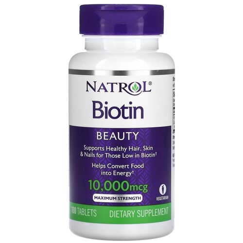 ���� �������� Natrol Biotin 10000 ���, 80 �, 10000 ���, 100 ��., ������ �� 2680 ���