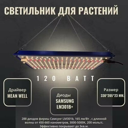 ���� ���������� ��� ��������- ���������; Q�win quantum board (������� ����), 120 ���� Mean Well, ����� Samsung LM-301B, 288 ����. ������ ������ �� ��, ������ �� 11990 ���