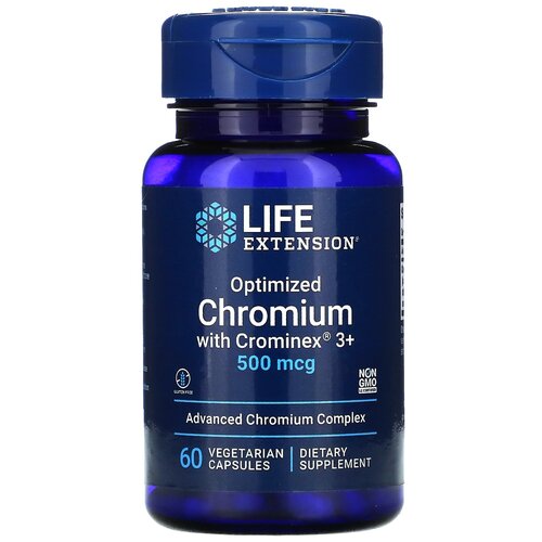 ���� ������� Life Extension Optimized Chromium with Crominex 3+, 50 �, 500 ���, 60 ��., ������ �� 2370 ���