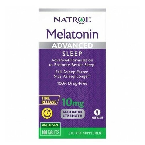 ���� �������� Natrol Melatonin Advanced Sleep Time Release, 10 ��, 100 ��., ������ �� 3000 ���