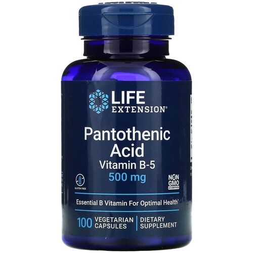 ���� ������� Life Extension Pantothenic Acid Vitamin B-5, 120 �, 500 ��, 100 ��., ������ �� 1680 ���