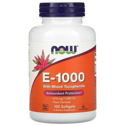 ���� ������� NOW E-1000 with mixed Tocopherols, 200 �, 100 ��., ������ �� 6440 ���