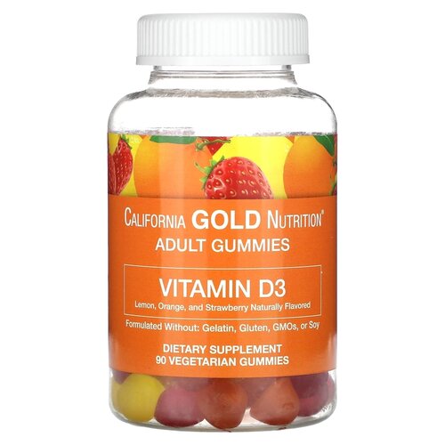 ���� �������� California Gold Nutrition Vitamin D3 gummies �� ������ ������� � ����, 280 �, 90 ��., ������ �� 1924 ���