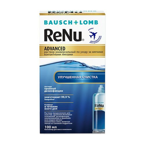 ���� ������� Bausch & Lomb Renu Advanced, � �����������, 100 ��, 1 ��., ������ �� 308 ���
