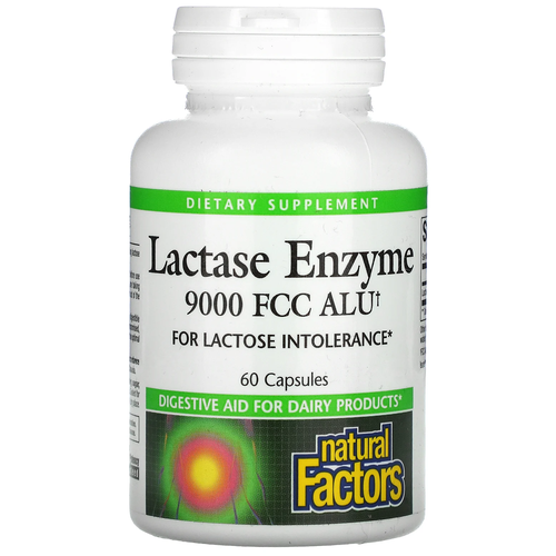 ���� Natural Factors Lactase Enzyme (������� �������) 9000 FCC ALU 60 ������, ������ �� 2842 ���