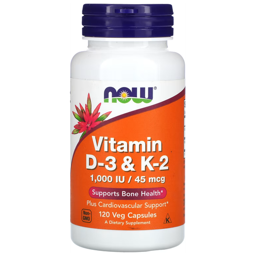 ���� ������� NOW Vitamin D-3 & K-2, 90 �, 150 ��, 120 ��., ������ �� 1239 ���