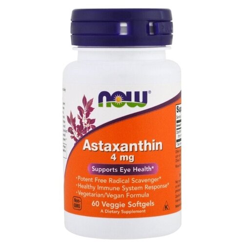 ���� ������� NOW Astaxanthin, 100 �, 4 ��, 60 ��., ������ �� 1870 ���