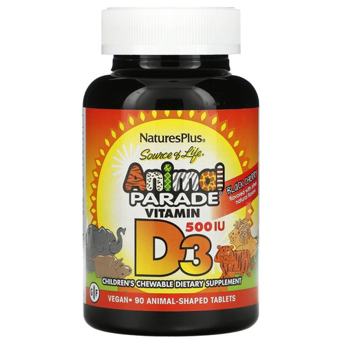 ���� �������� Natures Plus Animal Parade Vitamin D3, 199 �, 500 ��, 90 ��., ������ �� 1248 ���
