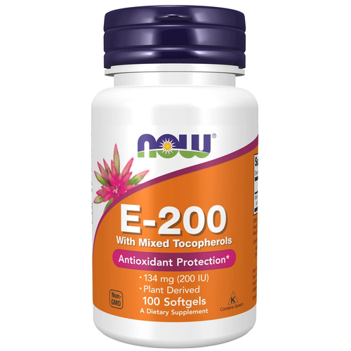���� ������� NOW E-200 With Mixed Tocopherols, 70 �, 100 ��, 100 ��., ������ �� 2100 ���