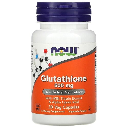 ���� NOW Foods, Glutathione, 500 mg, ���������, 500 ��, 30 �������������� ������, ������ �� 2800 ���