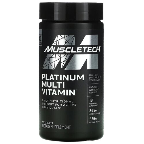 ���� MuscleTech Platinum Multivitamin, 100 �, 90 ��., ������ �� 2199 ���