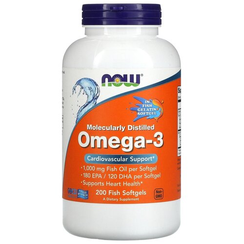 ���� ������� NOW Moleculary Distilled Omega-3, 400 �, 200 ��., ������ �� 2204 ���