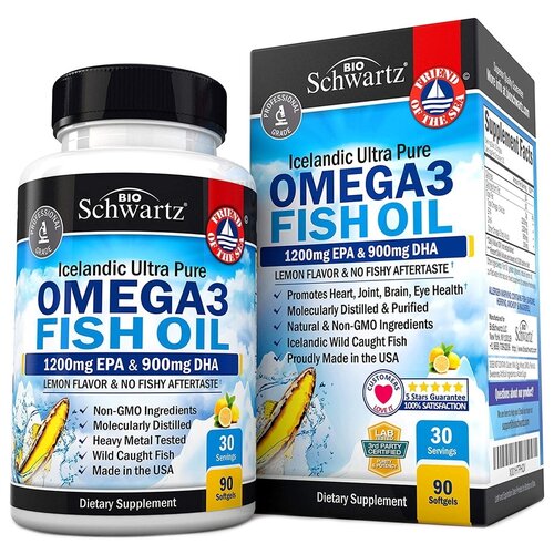 ���� ������� BioSchwartz Omega 3 Fish Oil 1200mg EPA & 900mg DHA, 0.2 �, 90 ��., ������ �� 888 ���