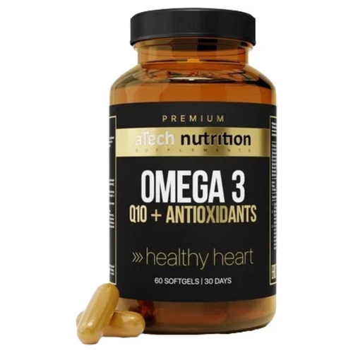���� Omega 3 + Q10 �������� � ������� ������������� �����������aTech Nutrition Premium 60 ������, ������ �� 823 ���
