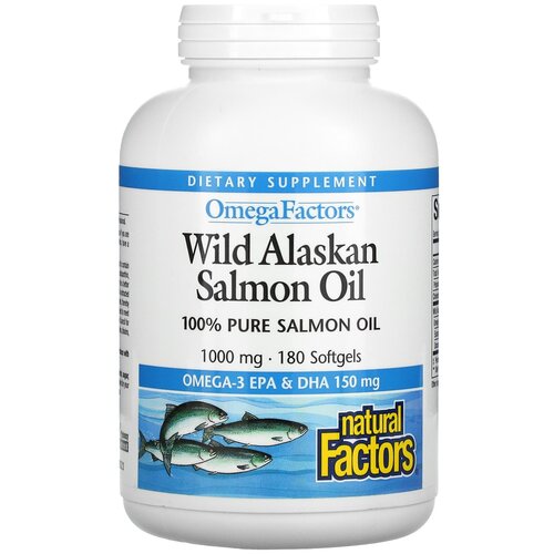 ���� ������� Natural Factors Omega Factors Wild Alaskan Salmon Oil, 380 �, 180 ��., ������ �� 4171 ���