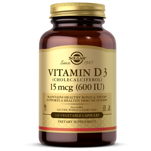 ���� Vitamin D3 (������� �3) 15 ��� (600 IU) 120 �������������� ������ (Solgar), ������ �� 3645 ���