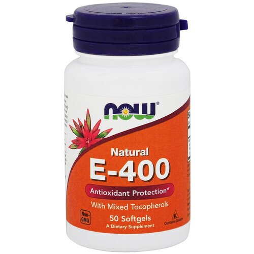 ���� ������� NOW Natural E-400 with Mixed Tocopherols, 70 �, 400 ��, 50 ��., ������ �� 1053 ���