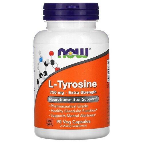 ���� ������� NOW L-Tyrosine Extra Strength, 160 �, 750 ��, 90 ��., ������ �� 2259 ���