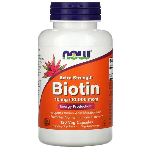 ���� ������� NOW Biotin Extra Strength, 210 �, 10 ��, 120 ��., ������ �� 2029 ���