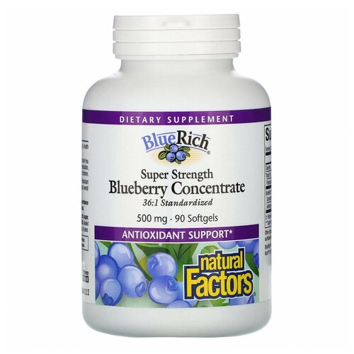 ���� Natural Factors BlueRich Blueberry Concentrate (���������� �������) 500 �� 90 ������, ������ �� 2757 ���