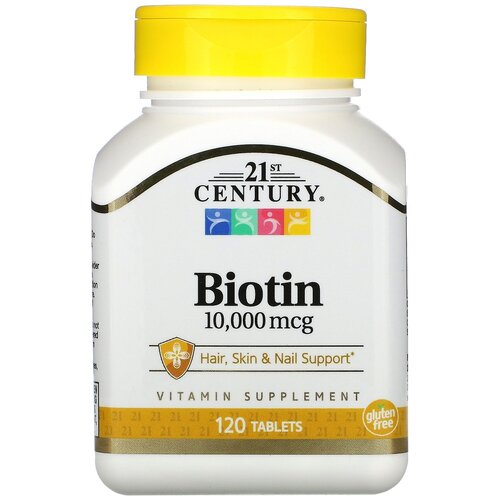 ���� �������� 21st Century Biotin 10 000 ���, 80 �, 80 ��, 120 ��., ������ �� 1800 ���