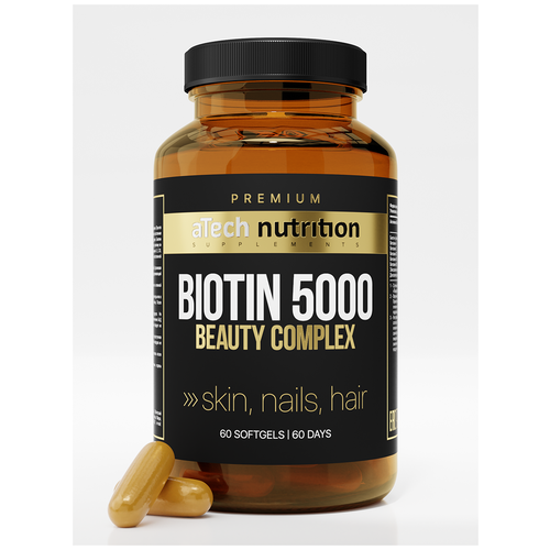 ���� ������� aTech Nutrition Premium Biotin Beauty Complex, 1.4 �, 60 ��., ������ �� 1250 ���