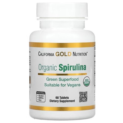 ���� California Gold Nutrition Organic Spirulina ���., 500 ��, 50 �, 60 ��., ������ �� 680 ���