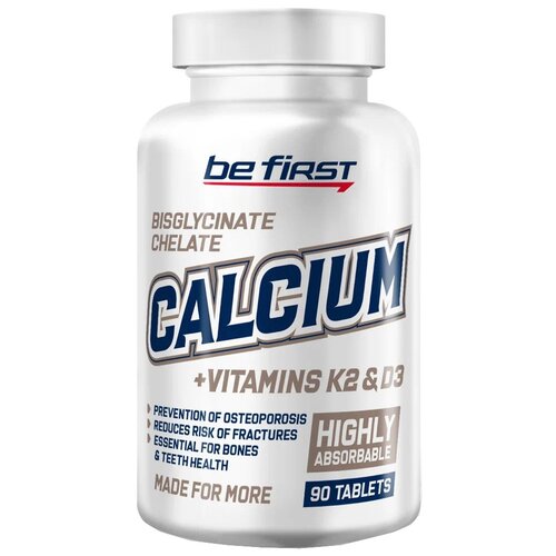���� �������� Be First Calcium + Vitamins K2 & D3, 100 �, 90 ��., ������ �� 865 ���