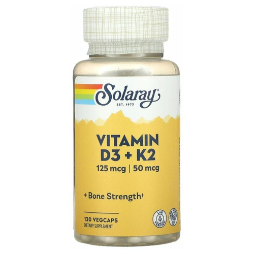 ���� ������� Solaray Vitamin D3 + K2, 130 �, 120 ��., ������ �� 5180 ���