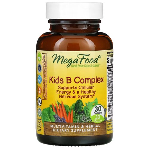 ���� MegaFood, Kids B Complex, ������� �������� ��������� ������ �, 30 ��������, ������ �� 2490 ���