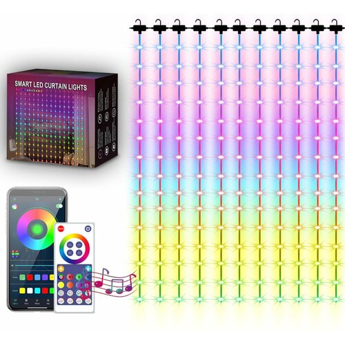 ���� ��������-����� Smart led curtain lights RGB 3 � 3 �� ������������, ������ �� 3900 ���