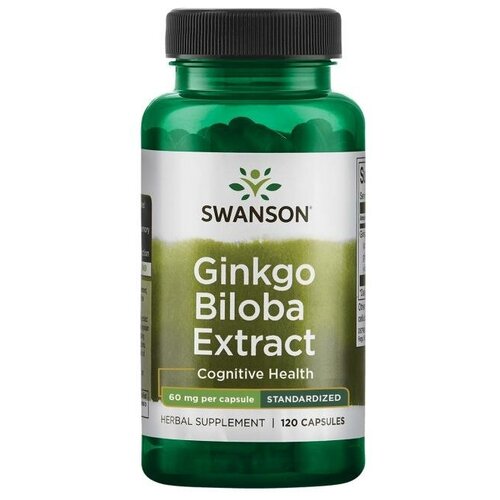 ���� ������� SWANSON Ginkgo Biloba Extract, 80 �, 60 ��, 120 ��., ������ �� 1436 ���