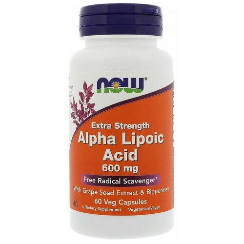 ���� ������� NOW Alpha Lipoic Acid, 600 ��, 60 ��., ������ �� 3200 ���