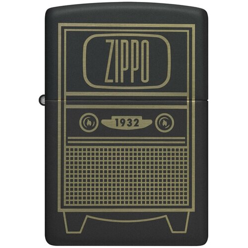     ZIPPO Classic 48619 Vintage TV Design   Black Matte -   ZIPPO,   5962 